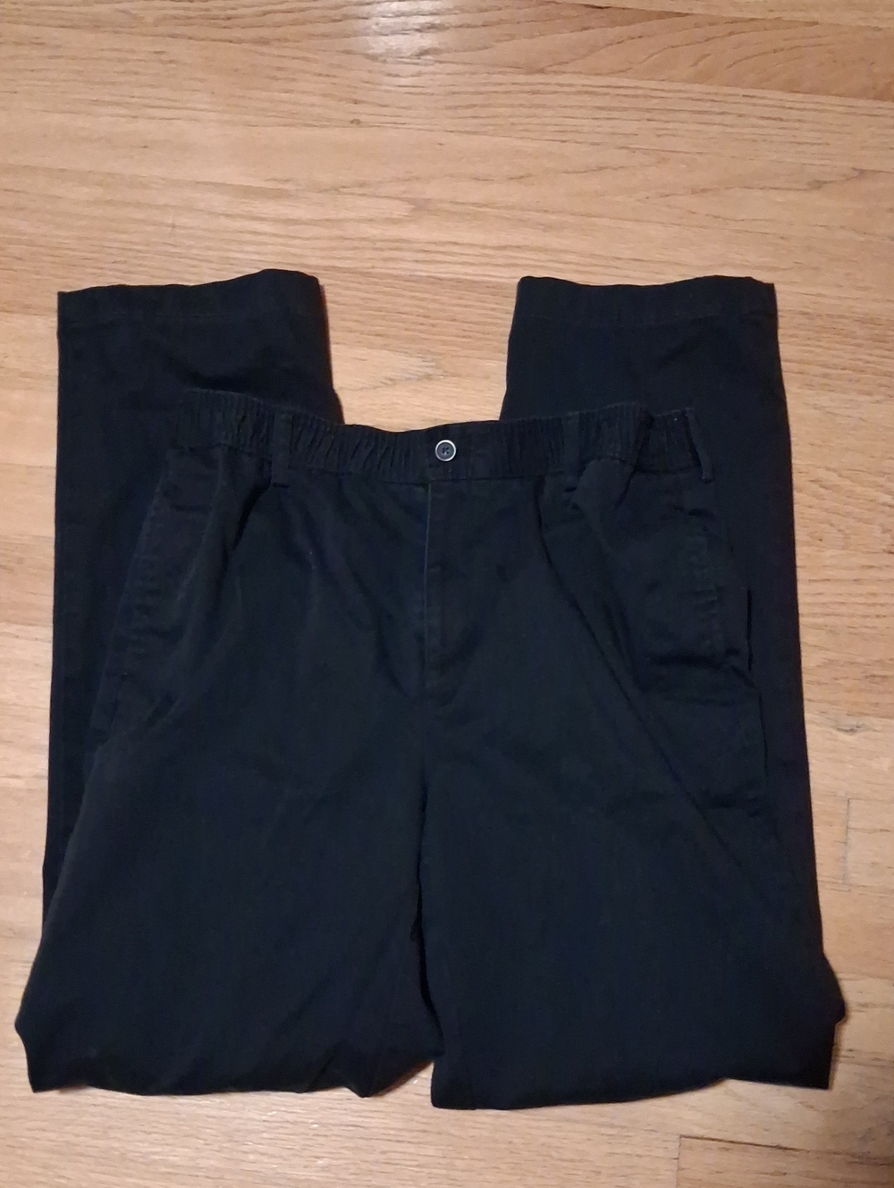 Boys Kids Black Elastic Waist Chinos Size 20 Pants